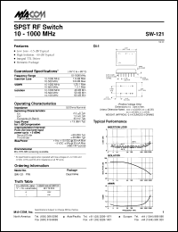 Click here to download SW-121PIN Datasheet