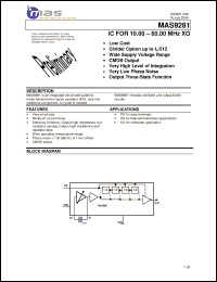 Click here to download MAS9281 Datasheet