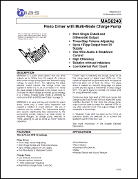 Click here to download MAS6240A1HP08 Datasheet