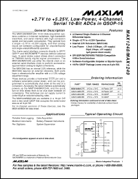 Click here to download MAX1249BCEE+ Datasheet