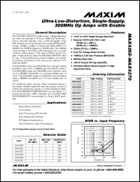 Click here to download MAX4322ESA Datasheet