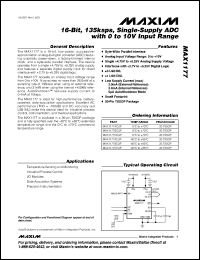 Click here to download MAX1177CCUP Datasheet