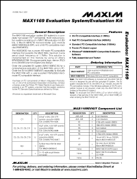 Click here to download MAX1169EVKIT Datasheet