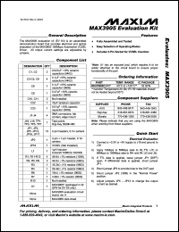Click here to download MAX3905EVKIT Datasheet