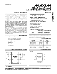 Click here to download MAX1792EUA50+ Datasheet