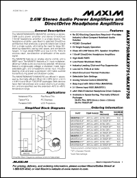 Click here to download MAX9750AEUI Datasheet