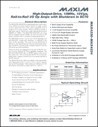 Click here to download MAX4233AUB+ Datasheet