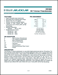 Click here to download DS1804UR-050 Datasheet