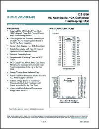 Click here to download DS1556W-120+ Datasheet