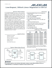 Click here to download MAX8888EZK22+ Datasheet