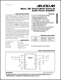 Click here to download MAX4295EEE-T Datasheet