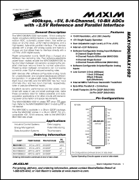 Click here to download MAX1090AEEI+ Datasheet