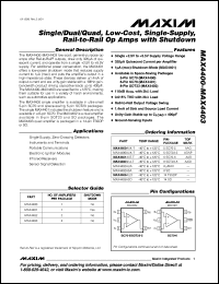 Click here to download MAX4402AUA-T Datasheet