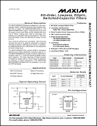 Click here to download MAX7400CPA+ Datasheet