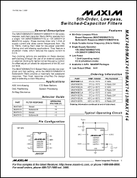 Click here to download MAX7409CUA+ Datasheet