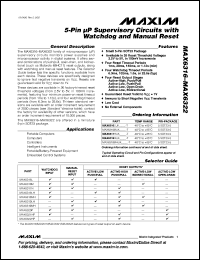 Click here to download MAX6320PUK33CZ Datasheet