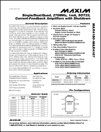 Click here to download MAX4180ESA-T Datasheet