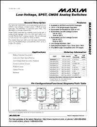 Click here to download MAX4502CSA-T Datasheet