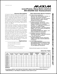 Click here to download MAX490CUA-T Datasheet