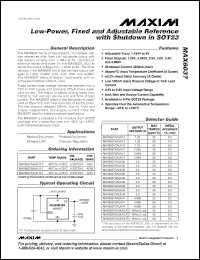 Click here to download MAX6037BAUK25 Datasheet