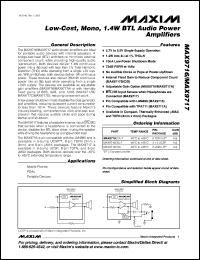 Click here to download MAX9717DEBL+ Datasheet