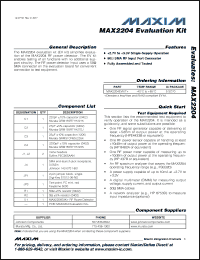 Click here to download MAX2204EVKIT Datasheet