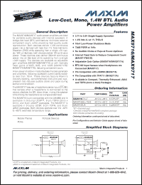 Click here to download MAX9716EBL+TG45 Datasheet