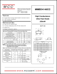 Click here to download MMBD4148CC Datasheet