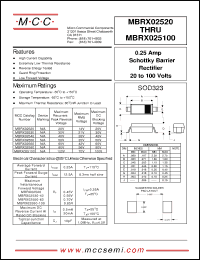 Click here to download MBRX02540 Datasheet