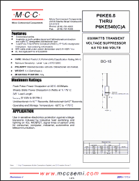 Click here to download P6KE120A-TP Datasheet