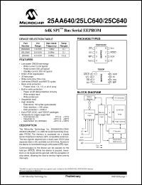 Click here to download 25AA640-I/SN Datasheet