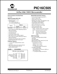 Click here to download PIC16C505/JW Datasheet