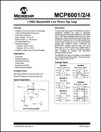 Click here to download MCP6001T-I/LT Datasheet