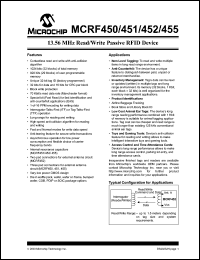 Click here to download MCRF450/WB Datasheet