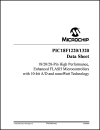Click here to download PIC18LF1220T-I/SS Datasheet