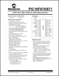 Click here to download PIC16F870T-I/SP Datasheet