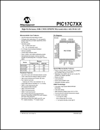 Click here to download PIC17LC752-08/CL Datasheet