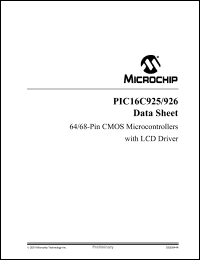 Click here to download PIC16LC926-S/L Datasheet