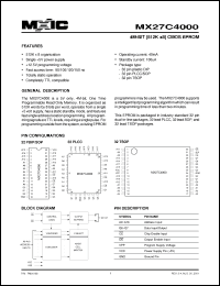 Click here to download MX27C4000QC-10 Datasheet