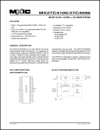 Click here to download MX27C4096PI-12 Datasheet