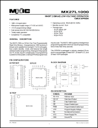 Click here to download MX27L1000PC-20 Datasheet