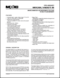 Click here to download MX29LV800TXBC-70 Datasheet