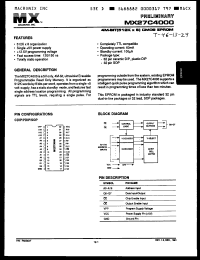 Click here to download MX27C4000PC12 Datasheet