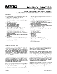 Click here to download MX26LV160ATXEC-70G Datasheet