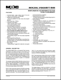 Click here to download MX29LV800BBXBI-70G Datasheet