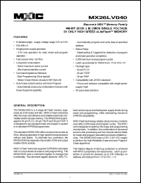 Click here to download MX26LV040 Datasheet