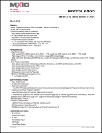 Click here to download MX25L8005M2I-15G Datasheet