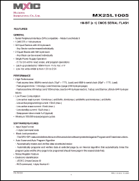 Click here to download MX25L1005 Datasheet