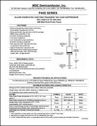 Click here to download P4KE400 Datasheet