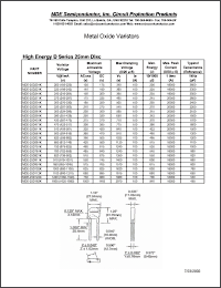 Click here to download MDE-25D301K Datasheet